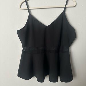 Peplum Mesh Waist Top